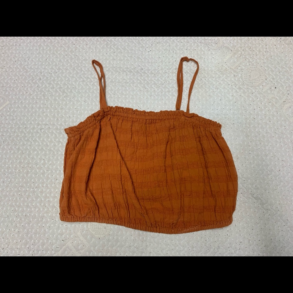 Aerie crop tank, orange, size small